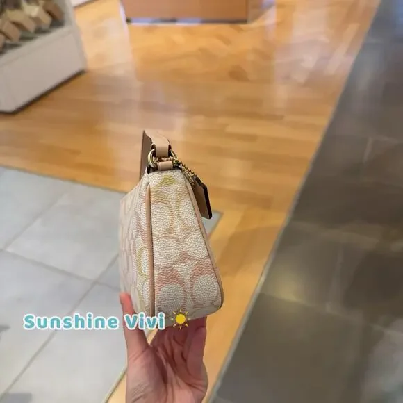 NWT Coach Nolita 19 Pretty Signature Canvas CDW29 IM/CHALK/PINK - Picture 6 of 8